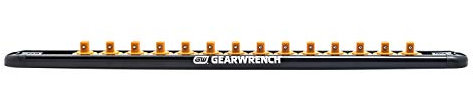 GearWrench 1/4 Drive Magnetic Socket Rail Includes 14 Clips - 83126