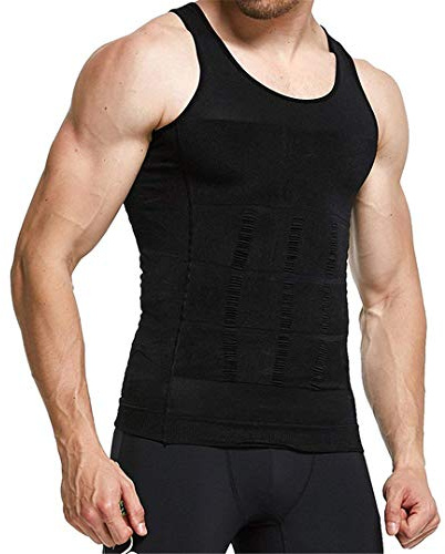 Tofox Camisa de compresión Slim para Hombres, Faja Chaleco Hombre Adelgazante Reductora Compresion Elástica de Ropa Interior… B08H5MN5TJ