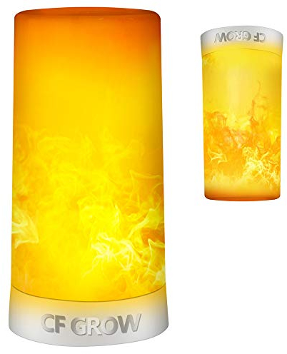 CFGROW LED Flamme Lampe, LED Flammeneffekt Kerzen Licht Tragbare USB Wiederaufladbar Tischleuchte Deckenlampen mit magnetischer Basis flackernde Flamme für Weihnachten/Halloween/Party/Heim/Höhe