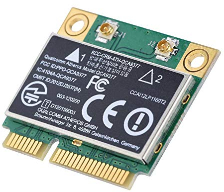 Adaptador de Red de Alta Velocidad Mini Tarjeta PCI Express, 2.4G / 5GHz Banda Dual Bluetooth 5.0 433 Mbps WiFi Mini PCI-E Tarjeta inalámbrica