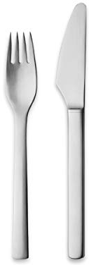 Georg Jensen New York Couverts Starter Set UVC, 8 pièces - 4 Couteaux et Fourchettes, 4 Mat en Acier Inoxydable par Henning Koppel