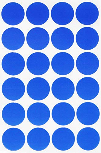 Sticker Blau 25 mm runde Aufkleber – 2,5 cm Klebepunkte 1200 Stück von Royal Green