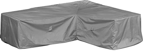 Mehr Garten Abdeckung Gartenmöbel Loungegruppe L-Form, Kurze Seite rechts, 270x215x80 cm, grau, Oxford 600D Gewebe, Abdeckplane Gartenmöbel wasserdicht, UV-beständig und wetterfest