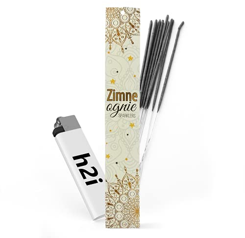 h2i Wunderkerzen | 50 Stück | 28 cm | Brenndauer ca. 60 Sek | Geburtstagskerzen Sprühkerze Spritzkerze Sternenspritzer und Funkenzauber für Party Hochzeit Silvester Geburtstag | Kat F1