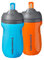 Tommee Tippee Insulated Straw Cup for Toddlers, Spill-Proof, 260ml, 12m+, Pack of 2, Blue and Orange