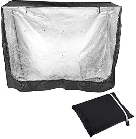 SagaSave Universal-Abdeckung für Doppelstall, feuchtigkeitsbeständig, für Kaninchenstall, Abdeckung für staubdichte Stallabdeckung für Rubbits, Katzen, Haustier-Zubehör, schwarz, 122 x 50 x 105 cm
