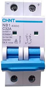 Interruttore automatico DC Chint NB1DC-2P-C32-500V 2P 32A 6KA 500Vdc