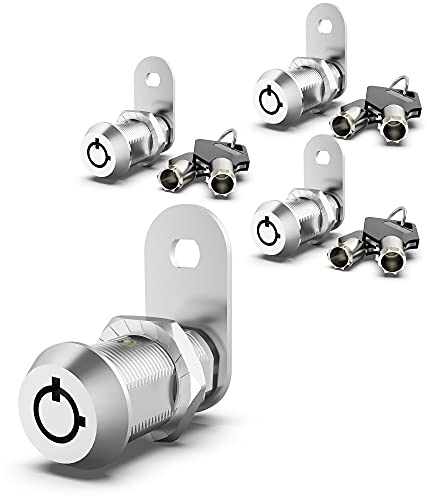 inBovoga 3er-Pack RV-Aufbewahrungsschl?sser, 1-1/8 Schrankschl?sser mit Schl¨¹sseln, RV-Nockenschloss f¨¹r RV-Aufbewahrungst¨¹r-Briefkastenschubladen, Zinklegierung