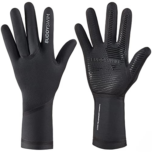 Buddyswim 2,5 mm Dicke Neoprenhandschuhe für das Freiwasserschwimmen. Kälteisolierende Handschuhe aus Neopren, ideal zum Tauchen, Unterwassersport, Surfen und Arbeiten im Wasser.