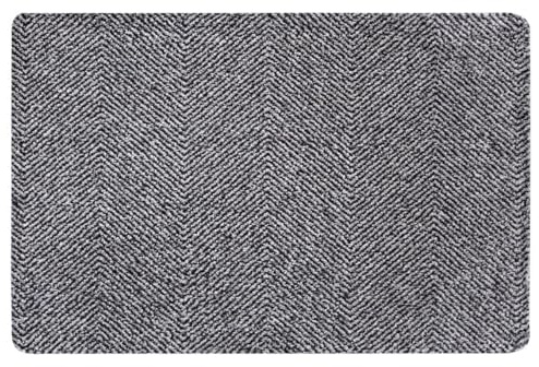 Hanse Home Clean & Go Fußmatte für Innen und Außen 100x150cm - Fussmatte Schmutzfangmatte Türmatte Waschbar & Wetterfest, rutschfest für Eingangsbereich & Außenbereich – Silber Grau