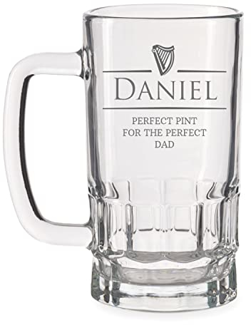 Wanapix | Chope à Bière Personnalisable | Verre Personnalisé avec Nom | Verre Gravé | 500 ml | Black Beer