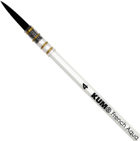 KUM AZ5144019 - Pinceau French Aqua #4, avec fibres synthétiques, 1 pinceau aquarelle