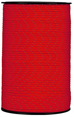 HERCULES 550 Paracord 4mm Type III 7 Strands Parachute Cord, 250' Reflective Imperial Red Utility Rope for Crafting, DIY, Camping, Survival, Outdoor