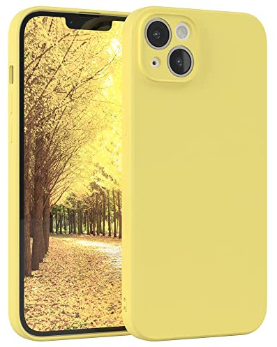 EAZY CASE - Silikonhülle für iPhone 14 Plus Hülle Silikon Case Gelb weich stoßfeste Handyhülle iPhone 14 Plus Schutzhülle mit Kameraschutz Dünn Premium Schutz Cover TPU Phone Bumper in Pastellgelb