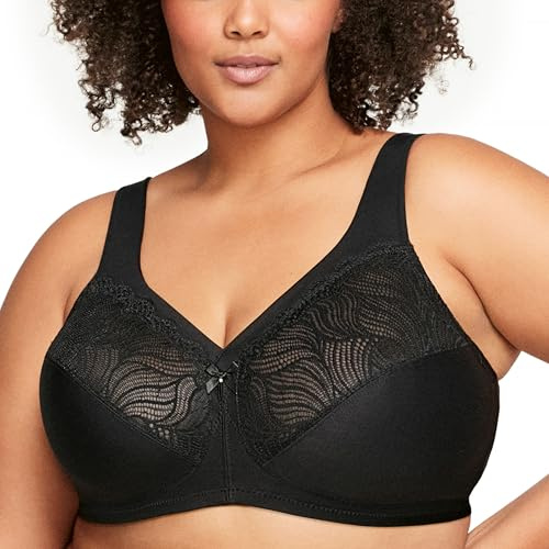 Glamorise MagicLift Natural Shape Support Wirefree Bra 1010 (Women's & Women's Plus) Black