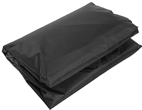 TOPINCN 210 X 210 X 30 cm, Wasserdicht, 190 Silber Beschichtet, Polyester-TAFT, Quadratisch, Abdeckung, Regenfest, Outdoor-Badewannen-Staubschutz, Hot Spring Cove (Schwarz)