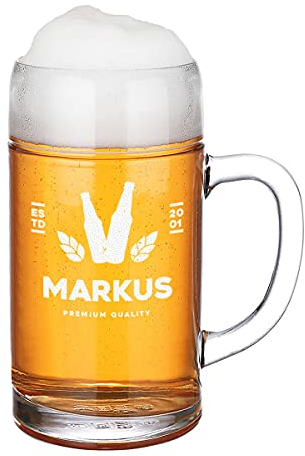 Polar-Effekt Boccale da Birra con Motivo a Scelta – Brocca Misura 1 litro di capacità utile – Bicchiere da Birra Personalizzato – per Vero Piacere – Regalo da Uomo