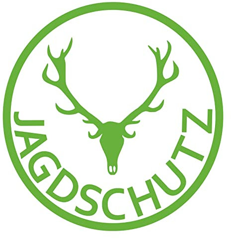 Jagdschutz Aufkleber Jagdbetrieb Sticker Geweih (Motiv 8, Dunkelgrün)
