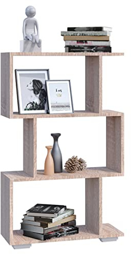 VCM Holz Raumteiler Stand Regal Bücherregal Deko Bücher Standregal Palusa M