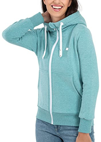 Deproc Active Finjacmyk Women's Sweat Jacket with Hood Zip Fleece Jacket Windbreaker Hoodie with Zip