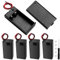 5 Piezas 9V Soporte de Batería, KUOQIY 9V Portapilas de Plástico, con Encendido/Apagado + Cable, 9V Caja de Batería para CCTV, Motor, Tira de LED, con Tornillo y Destornillador