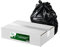 Blake & White Purely Kind Black Sacks 50L- Ultra Durable & Eco Friendly Recyclable Bin Bags - Heavy Duty Bin Liners for Household, Office, and Kitchen - Box of 180 (6 Rolls of 30 Bags)