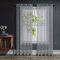 Joydeco Gardinen mit Ösen Transparente 2er Set, Optik Gardine Voile Ösenvorhang Ösenschal Durchsichtig Vorhang für Schlafzimmer Wohnzimmer Schlaufenschal (Grau, 2xH215xB140)