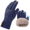 lifwimner Handschuhe Herren,Warme Winterhandschuhe Damen Fleece Strickhandschuhe Touchscreen Thermo für Outdoor Sport Laufen Freizeit reithandschuhe(Marine)