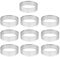 Gaqnzjx Lot de 10 anneaux à tarte ronds perforés sans couture en acier inoxydable de 4,5 cm avec trou