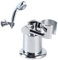 Thapncow Soporte ducha pared acero inoxidable|180° Soporte cabezal ducha ajustable|Soporte ducha con tornillos extraíble|Soporte de cabezal ducha totalmente metálico para baños y aseos Plata