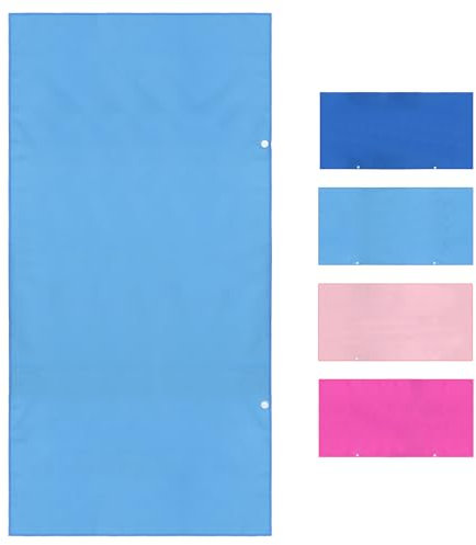 Grande serviette de plage, absorbante et ultra légère en microfibre pour homme ou femme, 160 x 80 cm, bleu