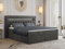 MKS MEBLE Boxspringbett 180x200 mit Led Grau Samt, Bett 180x200 mit LED Kopfteil, Multipocket Matratze H3, Doppelbett mit Bettkasten Stauraumbett - Gold-6 - Dunkelgrau Velvet