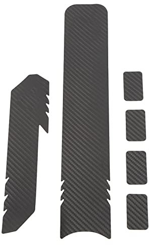 Bike Front Fork Frame Protector, Bike Frame Cover Wrap Impact Resistant Upper Lower Tube Guard Synthetic Leather Slip Proof for Mountain Road Bike (Carbon Fiber Style)