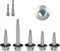 130 Pièces Autoperforantes pour Metal 6.3x25mm - Vis Autoforeuse Bac Acier, Tole Toiture, Autoperceuses à Tête Hexagonale avec Rondelle - Pour Toit Bois Ondulé
