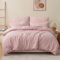 RUIKASI Housse de Couette 240x260 cm Rose avec Fermeture Éclair – Parure de Lit 2 Personne pour Lit 200x200 avec 2 Taie d'oreiller 65x65 cm – Ensemble en Microfibre Infroissable
