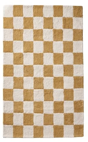 VERTBAUDET Teppich Schachbrettmuster Achille, Beige, TU