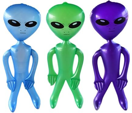 Generisch Stand Alien Luftballons, 3 Stück 90 cm AufblasbarAlien, Luftballons mit Doppelter Naht, Aufblasbare Alien Partygeschenke, Lustiger Aufblasbarer Alien Ballon, Alien Luftballons Spielzeug