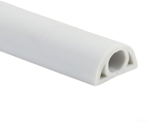 Floor Cable Protector, Heavy Duty Cable Cover Rubber Trunking, 1 Meter Length (D20-white)