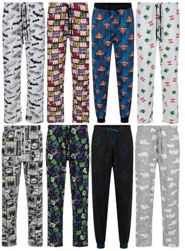 Mens Character Pyjama Bottoms Football Lounge Pants with Pockets S to XXXL New (2PK LTRP - XL)