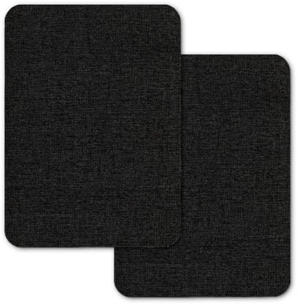 2 Pcs Leather Repair Patch,Adhesive Patches,Black Fabric Canvas Linen Tape Kit,Waterproof Adhesives,Microfibre Nylon Instant Restores Parche,for Sofas Tents Furniture Car Seat Lounge Chairs Awnings