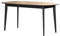 trendteam smart living - Ronin - Esstisch - Eiche/Schwarz lackiert - ovaler Esstisch mit Füßen aus Massivholz - (BxHxT) 160 x 77 x 90 cm - Platz für bis zu 8 Personen