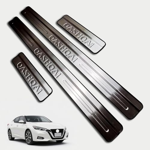 Car Door Sill Protector For Nissan Qashqai 2016-2023 2024 2025, Kick Plate Guard, Scuff Guard Threshold, Stainless Steel Car Door Sill Protector, Welcome Pedal Protector Cover