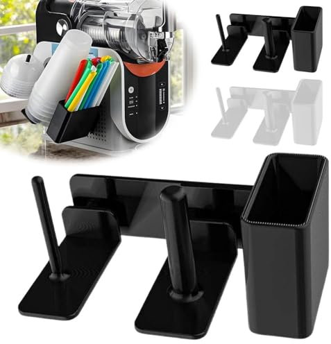 Cup Organizer for Ninja Slushie Machines FS301 & FS300-3-in-1 Side-Mounted Holder for Cups, Lids & Straws - Accessories for Ninja Slushie Machine