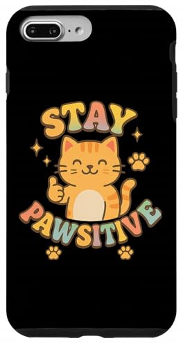 Stay Pawsitive - Gatto carino Custodia per iPhone 7 Plus/8 Plus