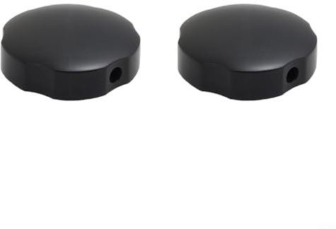 Badewannen-Überlaufabdeckung, Ersatz-Badewannen-Überlaufabdeckung, 74 mm, schwarzes Finish, Überlaufschutz, runder Badewannen-Drehknopf, Badewannen-Ablaufzubehör (2 Stück)