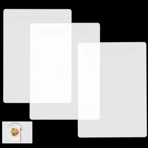3pcs Translucent Silicone Mats,30 X 40 Cm Temperature Resistant Placemats Clear Countertop Protector Liner For Worktops, Kitchen Worktop Protector For Kitchen Table Coffee Crafts（Translucent）