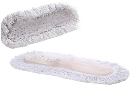 Wischbezug 110cm Wischerset Wischmopp Flachmopp Flachwischer Wischmop Bodenreiniger Set Mikrofaser Mopp mit Teleskopstiel für Laminat Dielen Fliesen Feudel Bodenwischer Ersatzbezug Weiß