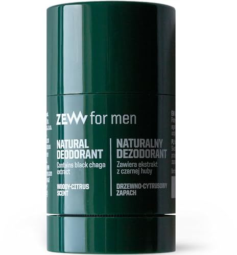 ZEW for Men Natürliches Deo Stick Herren 30g mit Chaga Pilz – Holzig Zitrisch – Ohne Aluminium Alkohol Silikone – 97% Naturinhaltsstoffe – Vegan