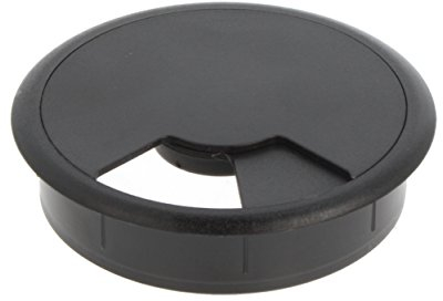 MS Beschläge® Kabeldurchlass Kabelkanal aus Kunststoff in Schwarz Durchmesser 80mm (10)