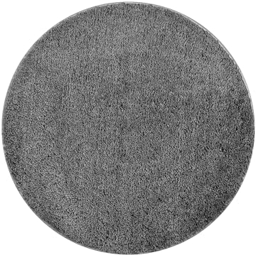 Sentidos Badematte Badteppich rutschfeste,weicher Badezimmerteppich Wasserabsorbierend maschinenwaschbar Badvorleger für Dusche, Badewanne (Ø 67 cm Rund, Grau)
